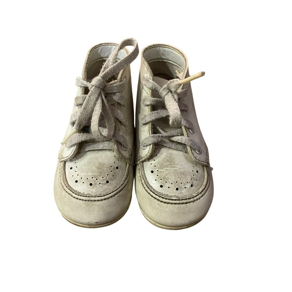 Vintage Baby Shoes 3 Used White *some wear